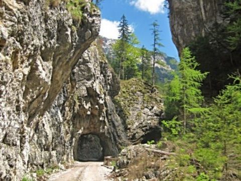 Der Aufstieg zur 900 Jahre alten Koelblalm im Bergsteigerdorf Johnsbach führt durch die Teufelsklamm